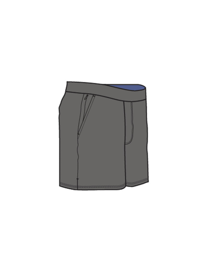 Black Active Quick Dry Shorts with Liner featuring elastic waistband and side pockets.