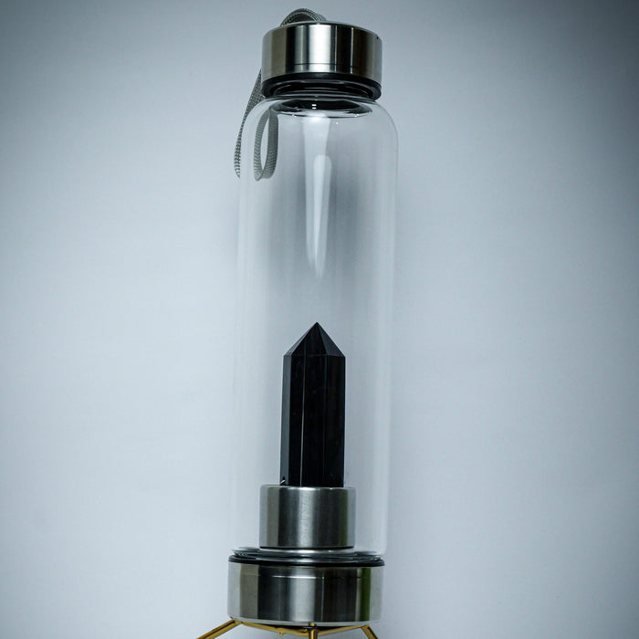 Black Tourmaline Crystal Bottle