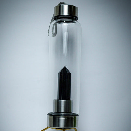 Black Tourmaline Crystal Bottle