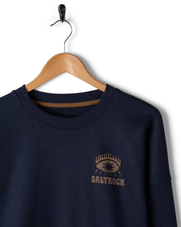 Block Icons Mens Oversized Sweatshirt in Blue