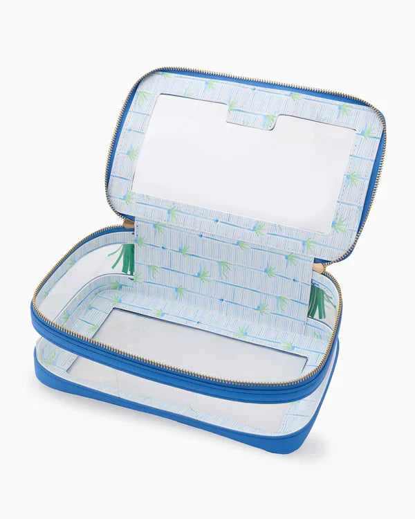 Blue Mahjong Tile Storage Bag | Structured Mahjong Tile Organizer