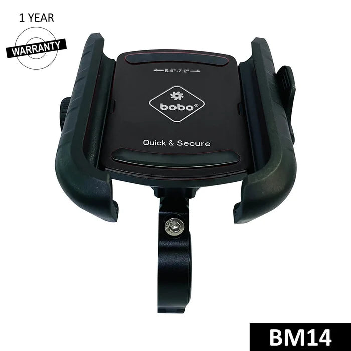 BOBO BM14 Black quick release bike phone holder
BOBO BM14 bike phone holder with quick release design and vibration-damping mount for secure rides.