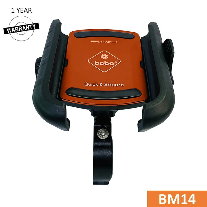BOBO BM14 Orange quick release bike phone holder
BOBO BM14 quick release bike phone holder, 360° rotation, and quick release buckle.