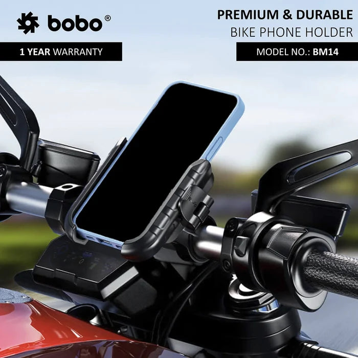 Bobogears BM14 motorcycle phone holder
Bobogears BM14 bike phone mount