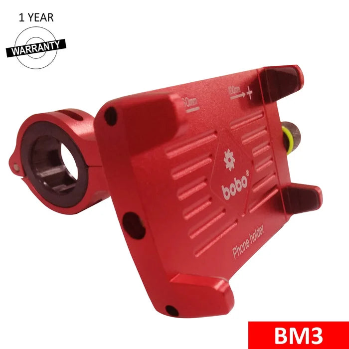 BOBO Adjustable Aluminium Mobile Holder for Bikes
BOBO BM3 Phone Holder Compatible with Multiple Phone Sizes