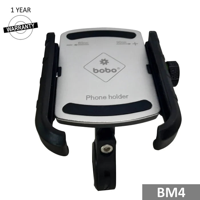 BOBO BM4 Silver Motorcycle Phone Mount
BOBO BM4 Motorcycle Phone Mount with Adjustable Side Clamps