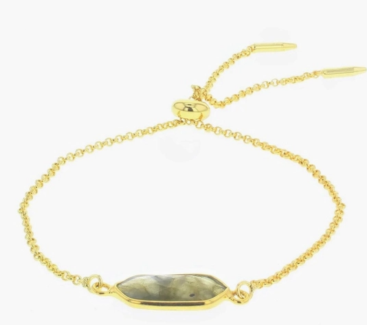 Bracelet-Gold Slater With Labradorite