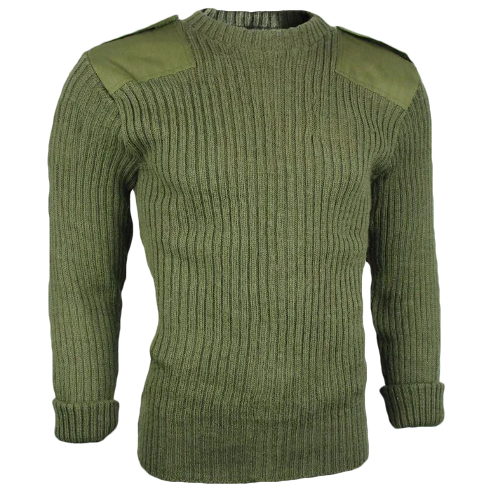 British Army Olive Drab Wool Jersey - British Army Surplus - Fleeces & Jerseys