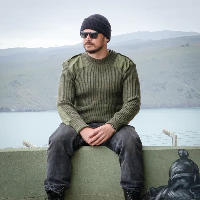 British Army Olive Drab Wool Jersey - British Army Surplus - Fleeces & Jerseys