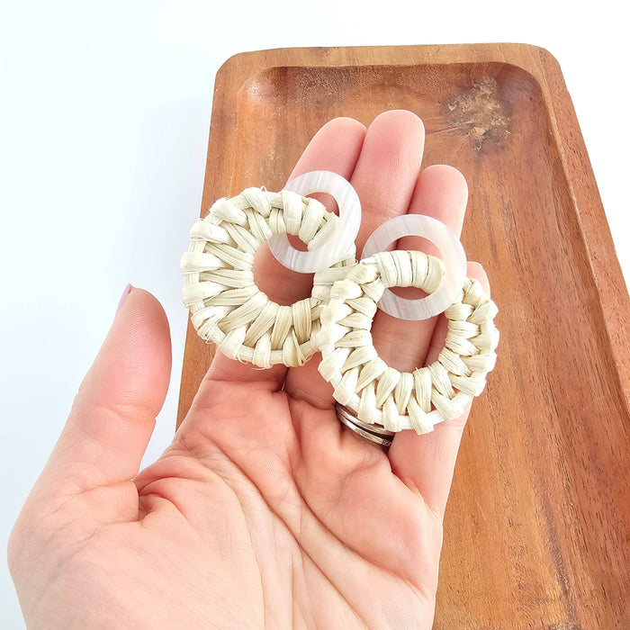 Calypso Earrings - Light Rattan
