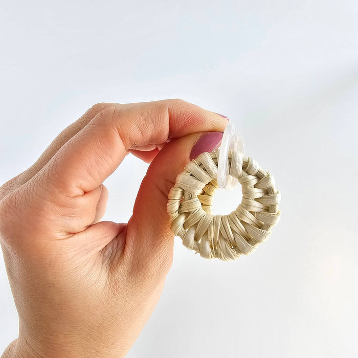 Calypso Earrings - Light Rattan