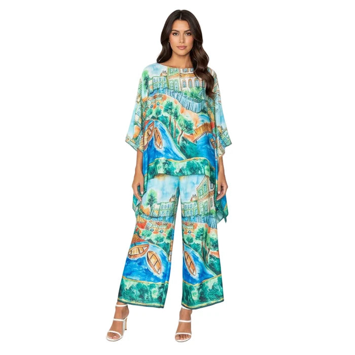 Capri Village Wide Leg Pant - 7669P