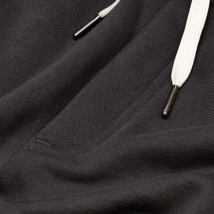 Carbon Fleece French Terry Joggers detail: knit-jersey, kangaroo pocket, drawcords.