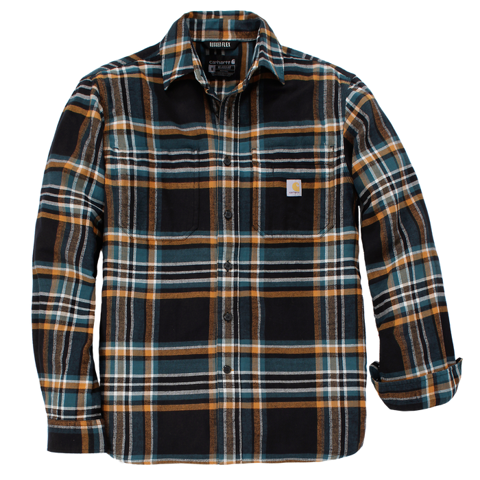 Carhartt Rugged Flex Relaxed Fit Midweight Flannel Long-Sleeve Plaid Shirt