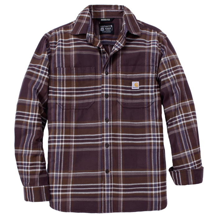 Carhartt Rugged Flex Relaxed Fit Midweight Flannel Long-Sleeve Plaid Shirt