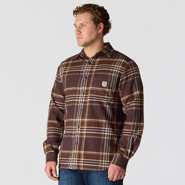 Carhartt Rugged Flex Relaxed Fit Midweight Flannel Long-Sleeve Plaid Shirt