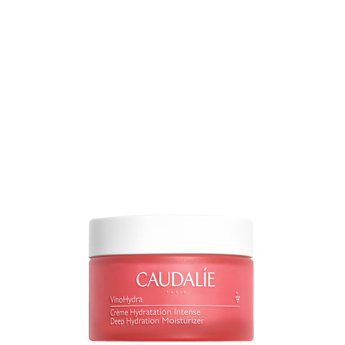 Caudalie VinoHydra SOS intense moisturizing cream in 50ml jar, creamy lotion with hydrating ingredients for dry skin.