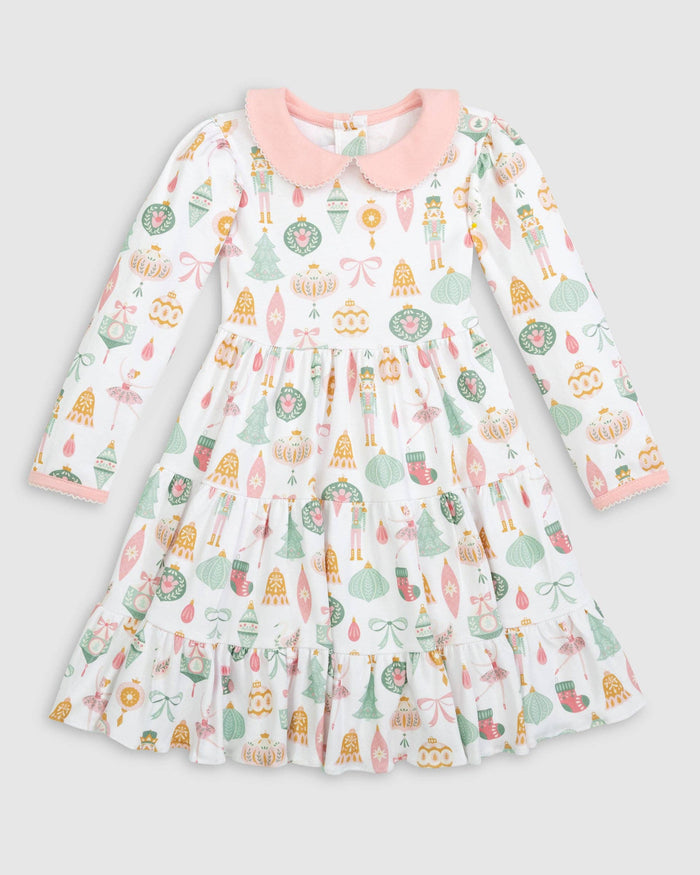 Christmas Ornaments Print Swing Dress: 3/4