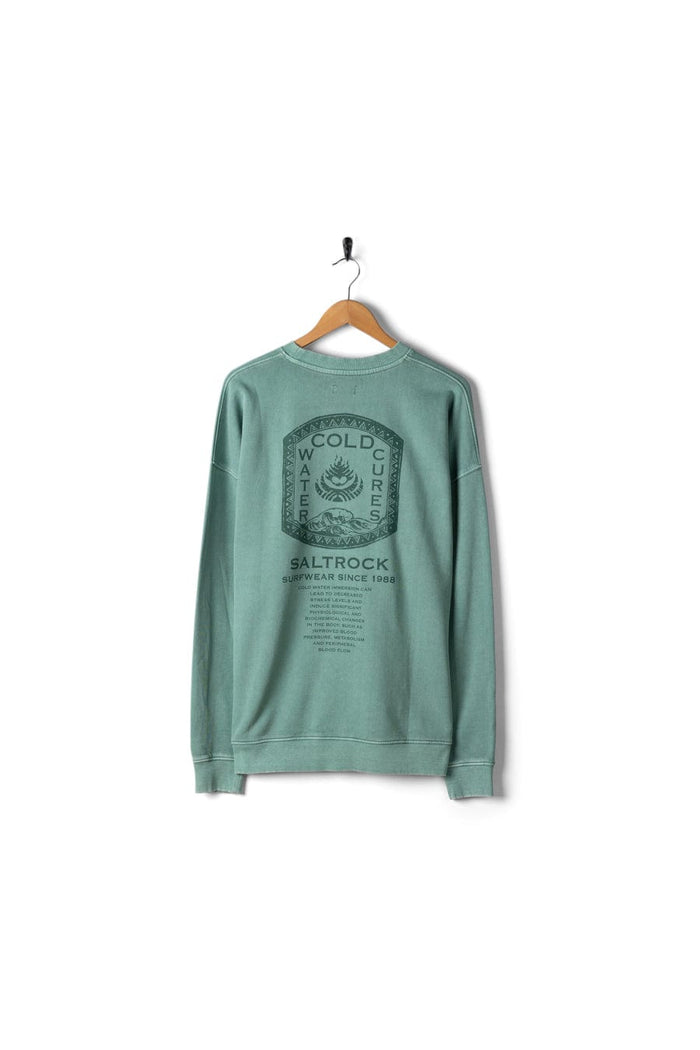 Cold Water Cures Mens Oversized Sweatshirt in Green
