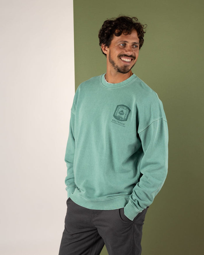 Cold Water Cures Mens Oversized Sweatshirt in Green
