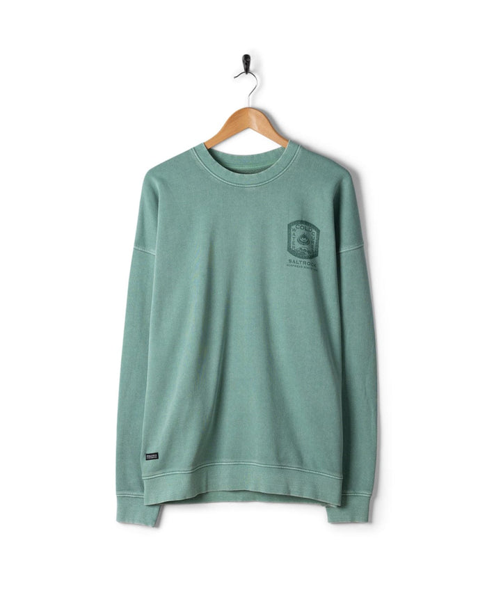 Cold Water Cures Mens Oversized Sweatshirt in Green