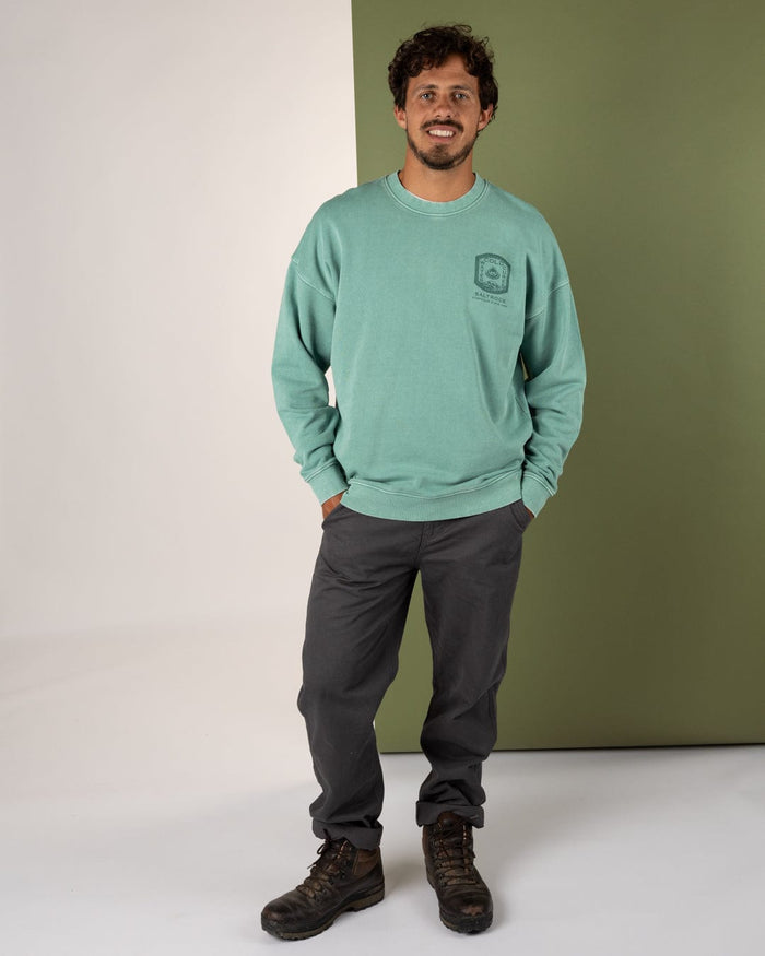 Cold Water Cures Mens Oversized Sweatshirt in Green