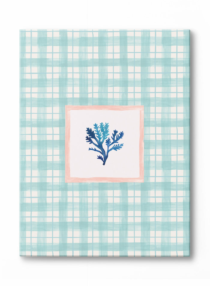 Corals and Plaid, Canvas
