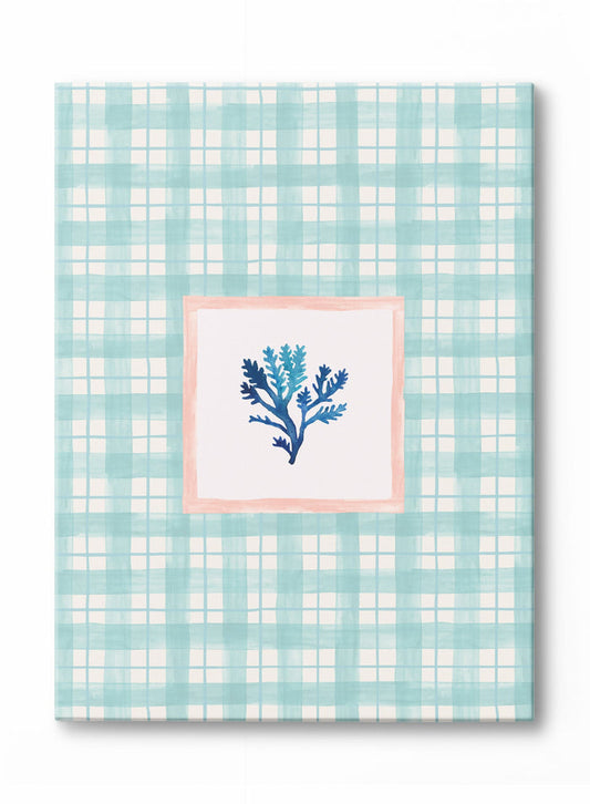 Corals and Plaid, Canvas