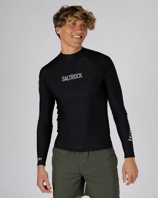 Core Mens Long Sleeve Rashvest in Black
