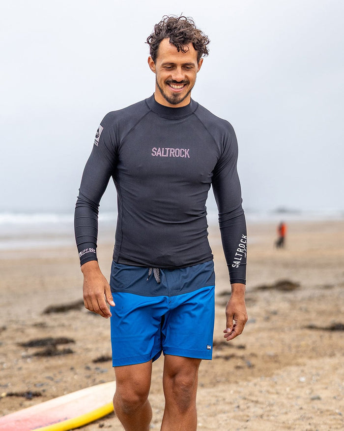 Core Mens Long Sleeve Rashvest in Black