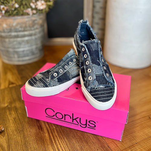 Corky's Dark Denim Babalu Slip Ons