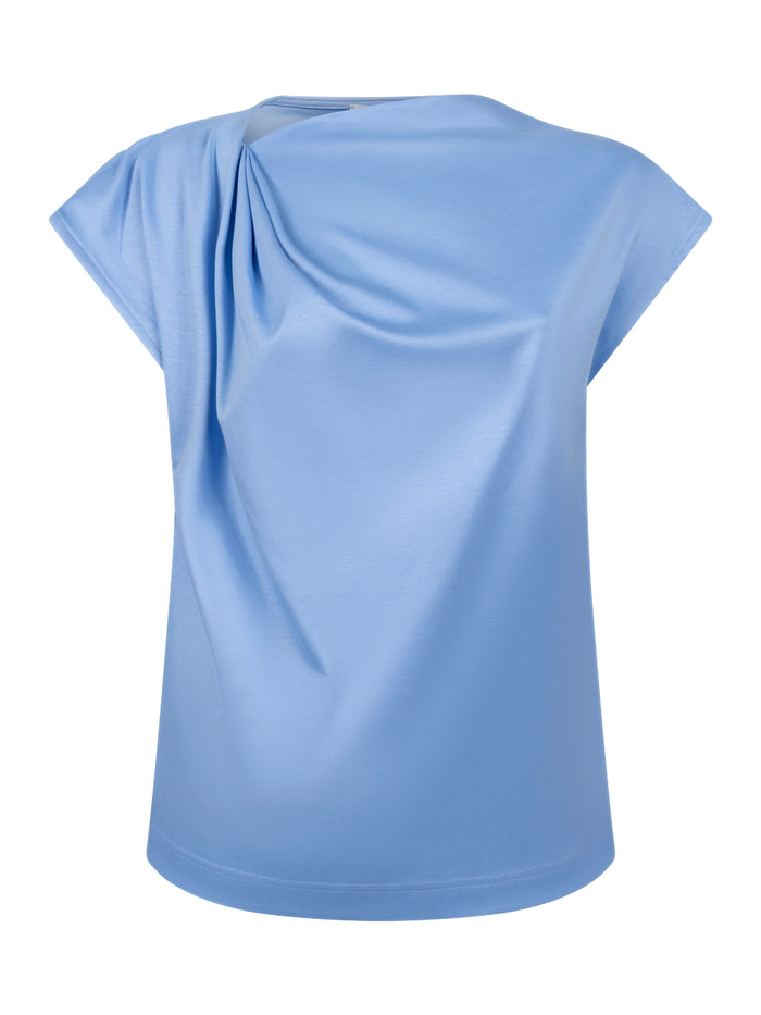 Cowl Neck Cap Sleeve Top