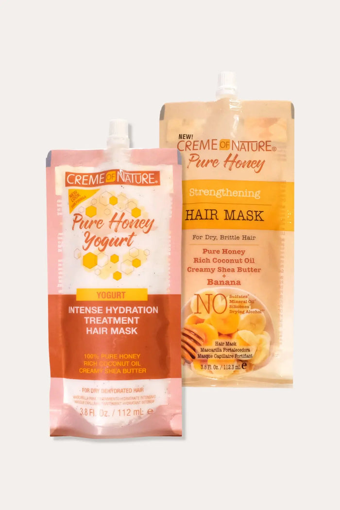 CREME OF NATURE PURE HONEY INTENSE HYDRATION TREATMENT HAIR MASK 3.8oz CREME OF NATURE