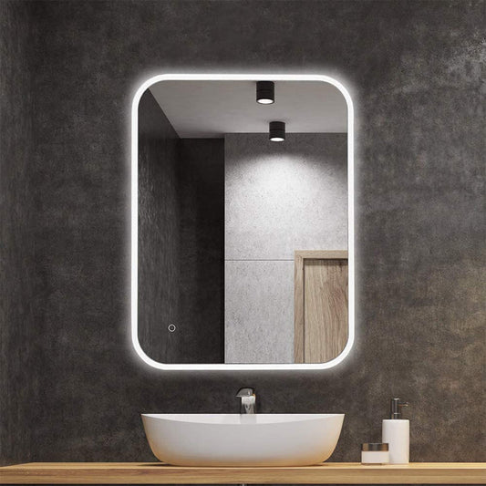 Curved Corner Rectangle Led Mirror (3 Lights Integrated)