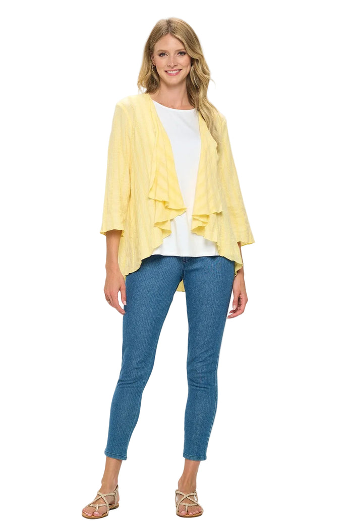 Denim Knit Stretch Ankle Pant w/Back Pockets -  FC105