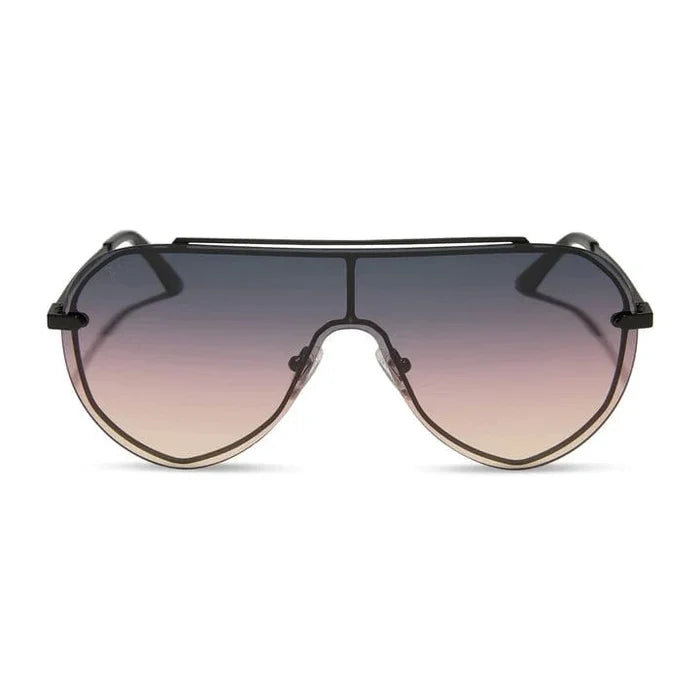 DIFF Eyewear Imani Sunglasses - Brushed Black Twilight Gradient