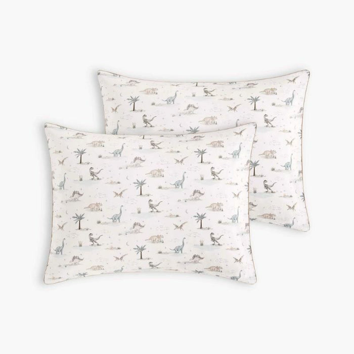 Dino Dreams Standard Pillowcase in Sage