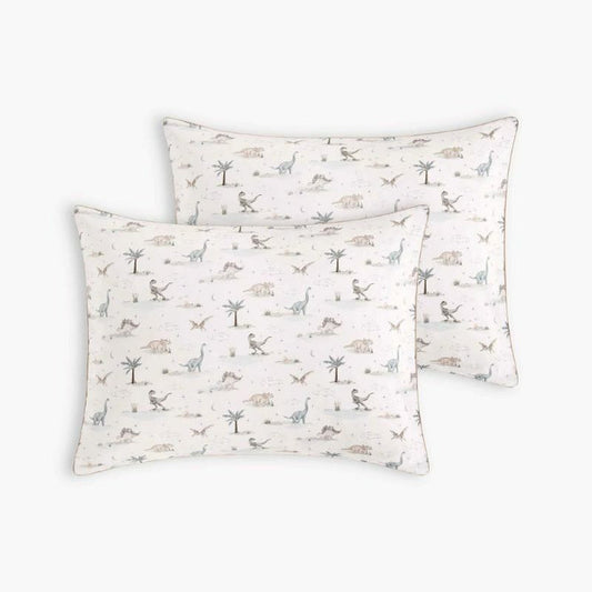 Dino Dreams Standard Pillowcase in Sage