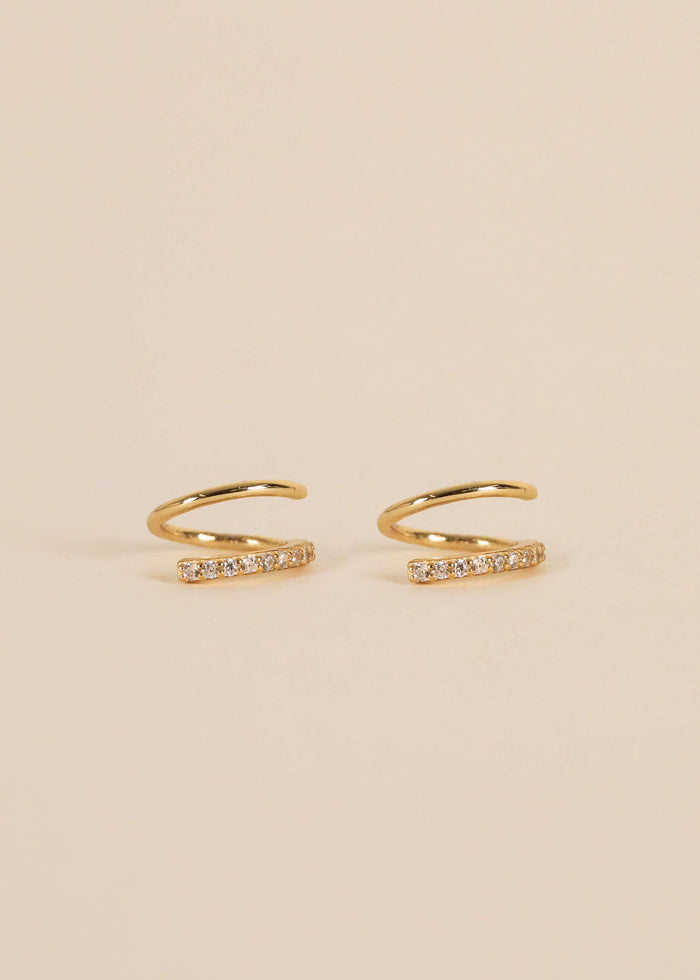 Earrings-Pave Spiral