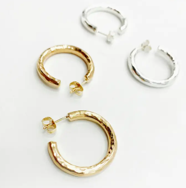 Earrings-Silver Komo Hoops