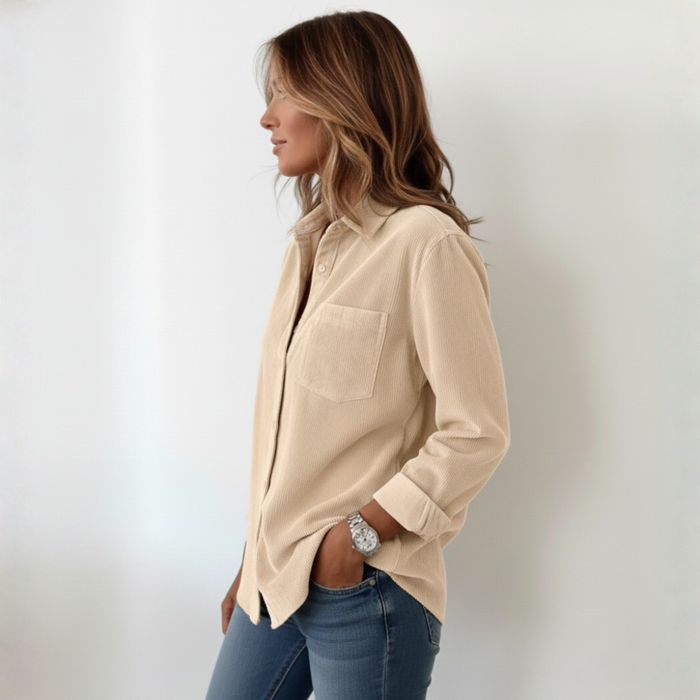 Elivianne - Une chemise en velours côtelé qui fonctionne à merveille