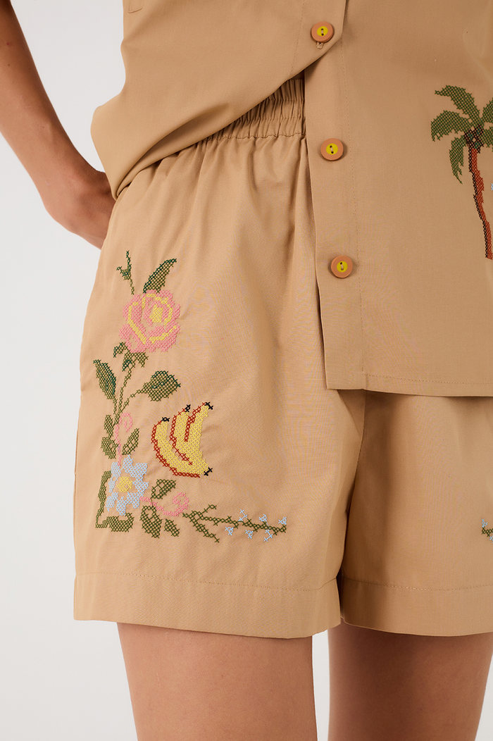 Embroidered Cotton Shorts_5