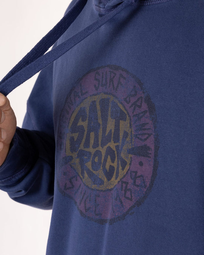 Essential Warp Mens Oversized Pop Hoodie in Purple