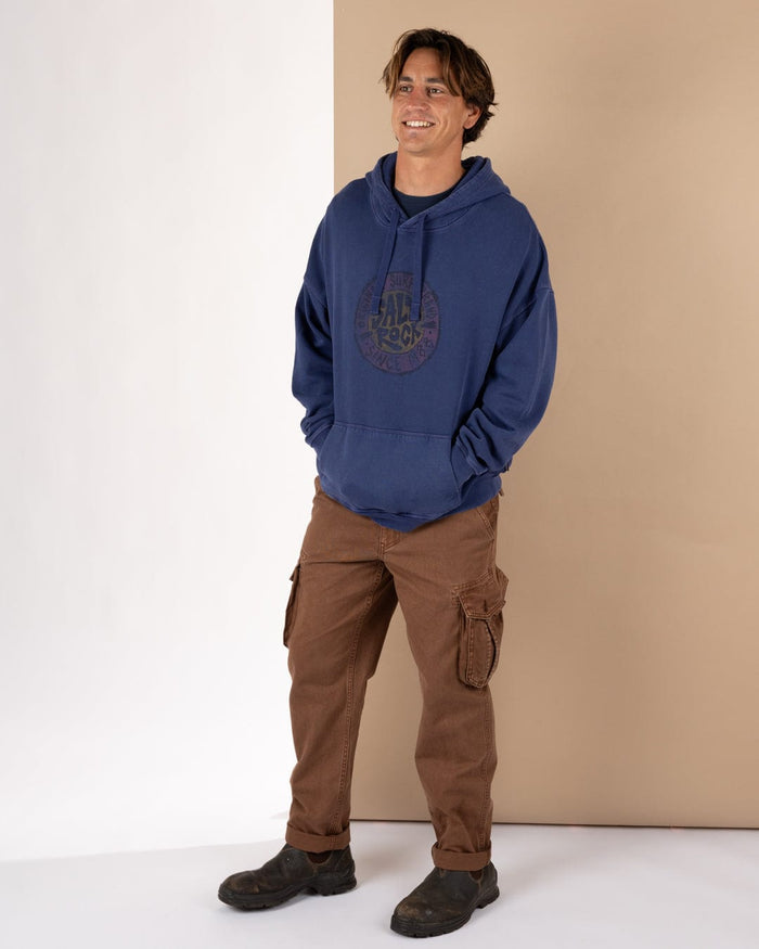 Essential Warp Mens Oversized Pop Hoodie in Purple