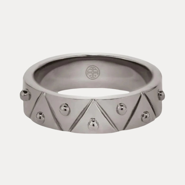Palladium Dark Gold Plated Brass "Feel" Serenity Ring for Women | BuDhaGirl