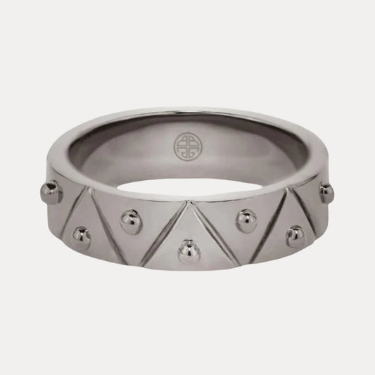 Palladium Dark Gold Plated Brass "Feel" Serenity Ring for Women | BuDhaGirl