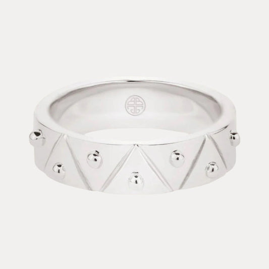 Palladium Light Gold Plated Brass "Feel" Serenity Ring for Women | BuDhaGirl