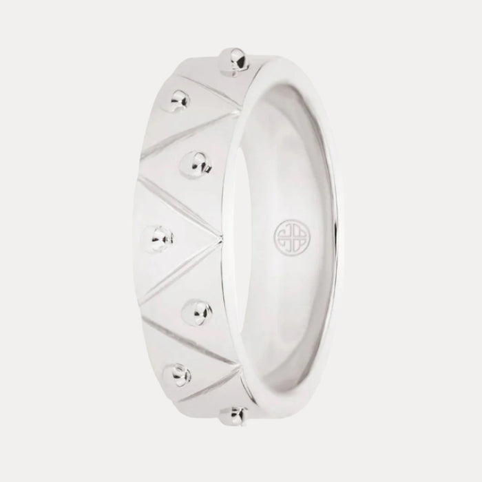 Palladium Light Gold Plated Brass "Feel" Serenity Ring for Women | BuDhaGirl