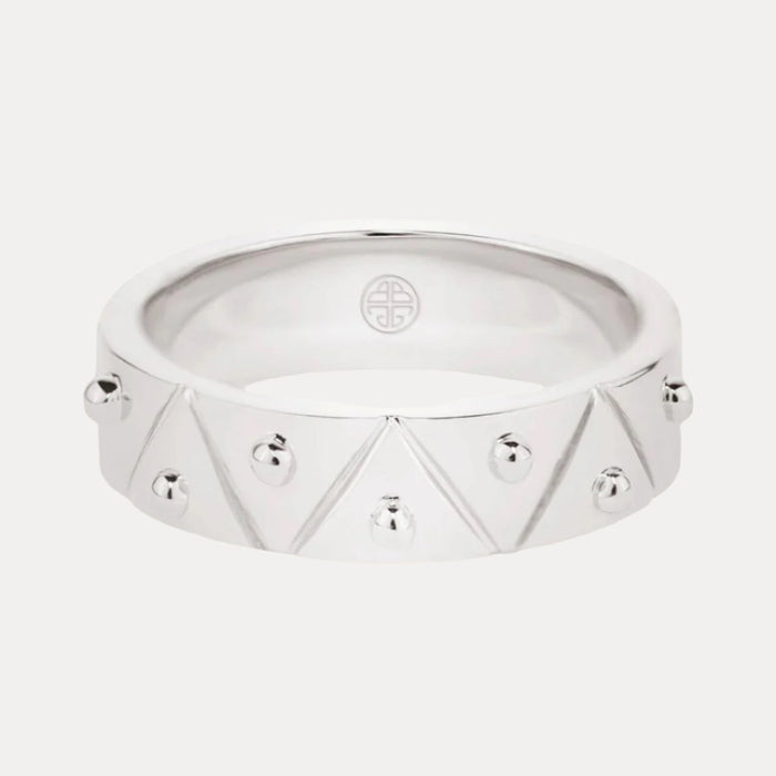 Palladium Light Gold Plated Brass "Feel" Serenity Ring for Women | BuDhaGirl