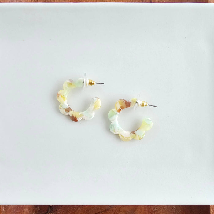 Flora Mini Hoops - Citron Zest